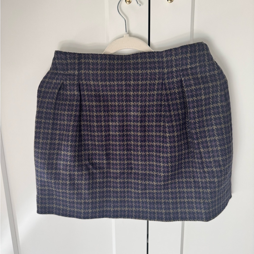 Dior Purple Plaid Mini Skirt